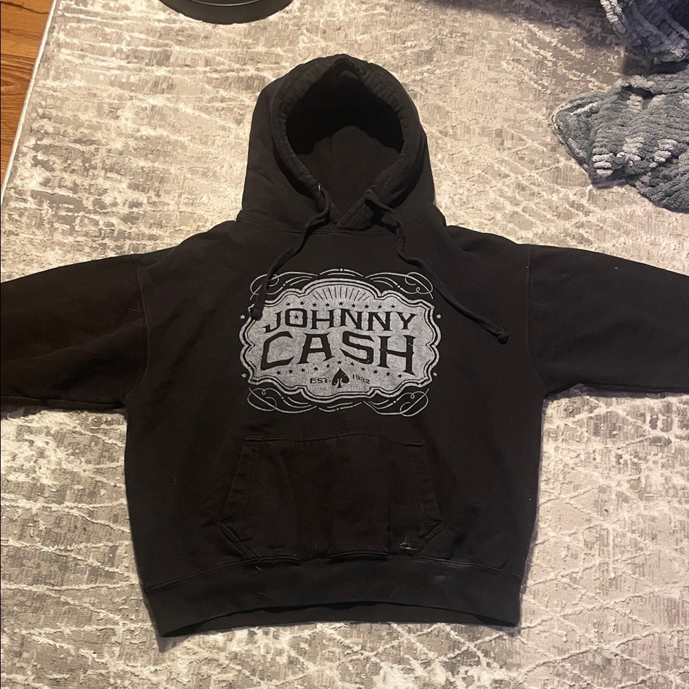 Black Johnny Cash Hoodie for Men or Women